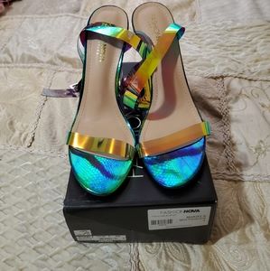 Mermaid Glass Slipper heels by Fashion Nova